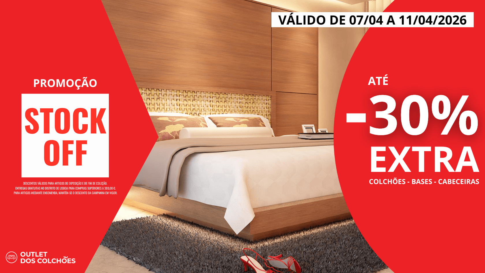 Banner Promocional Outlet dos Colchoes